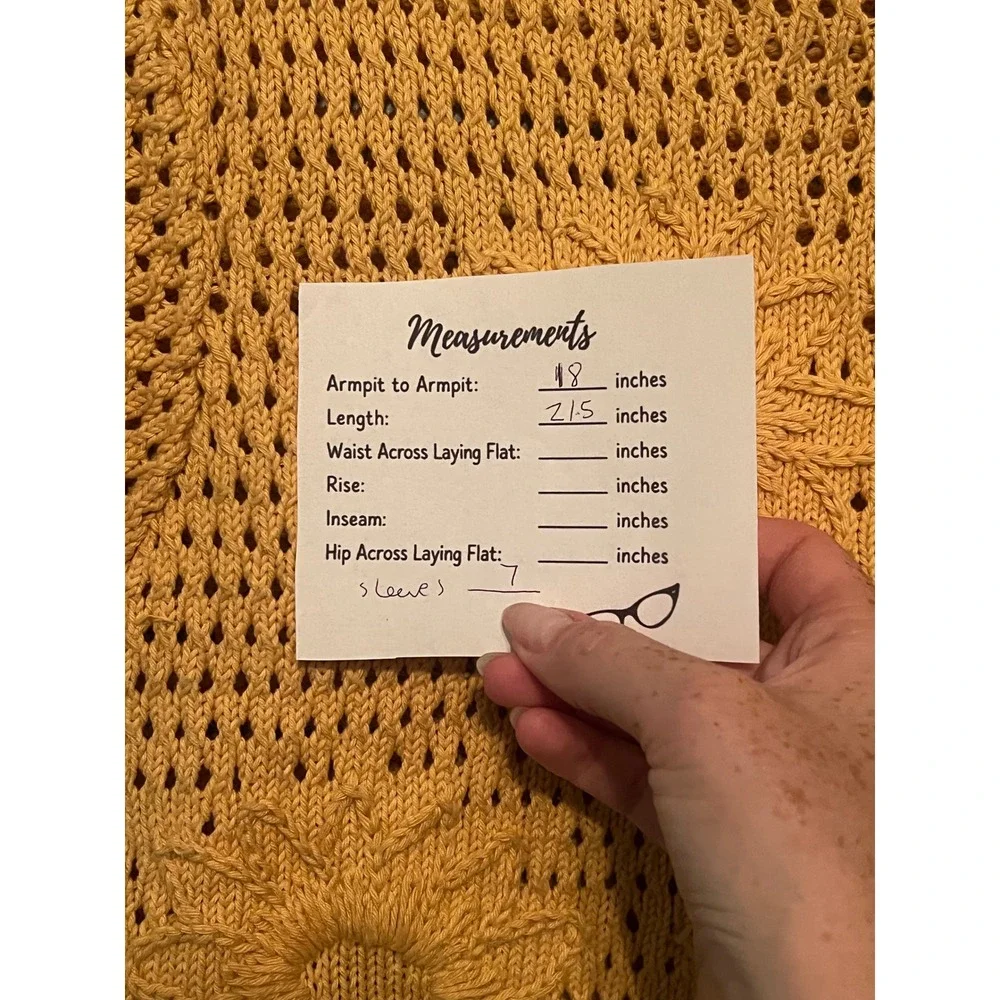 90s Floral Sun Crop Sweater Liz Claiborne Vintage Yellow M
